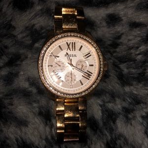 Rose Gold Fossil Watch